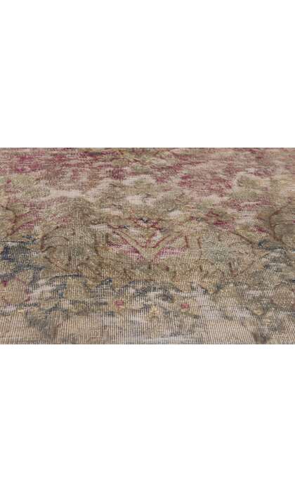 10 x 13 Vintage Turkish Overdyed Rug French Rustic 60724