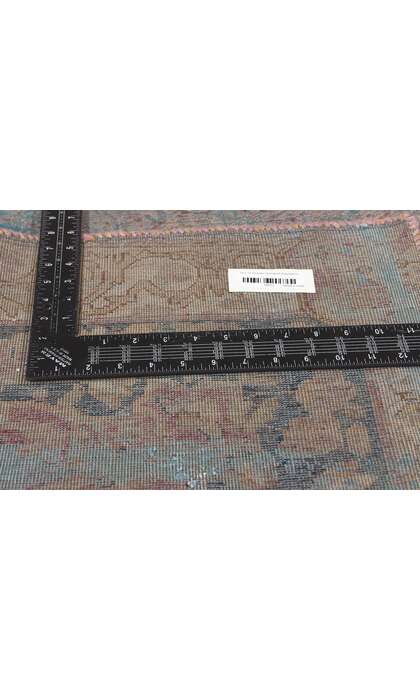 10 x 13 Vintage Industrial Bohemian Overdyed Rug  60612