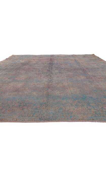 10 x 13 Vintage Industrial Bohemian Overdyed Rug  60612