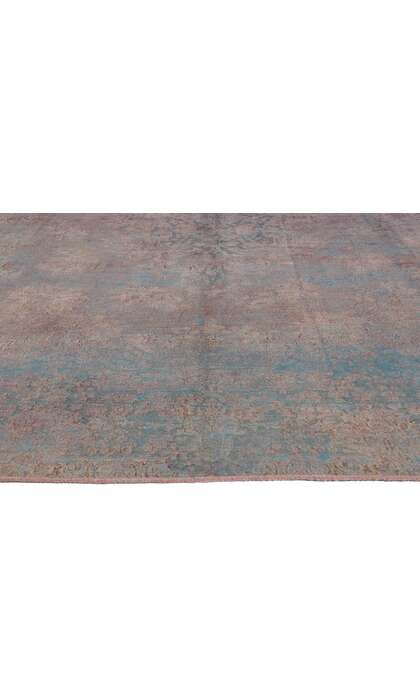 10 x 13 Vintage Industrial Bohemian Overdyed Rug  60612