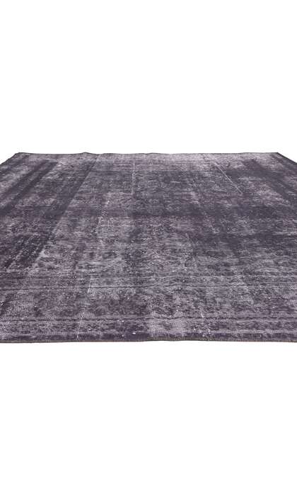 9 x 12 Vintage Turkish Aubergine Overdyed Rug 60692