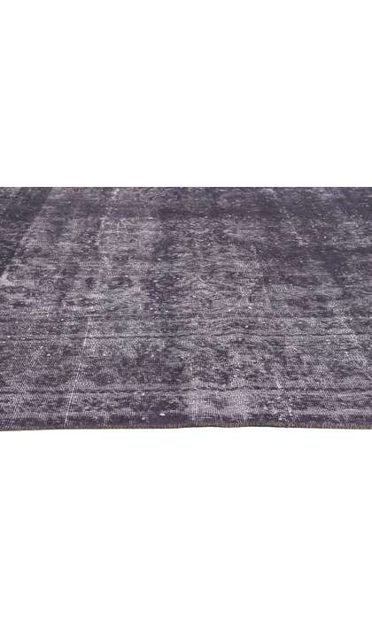 9 x 12 Vintage Turkish Aubergine Overdyed Rug 60692