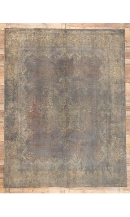 9 x 12 Vintage Rustic Turkish Overdyed Rug 60764