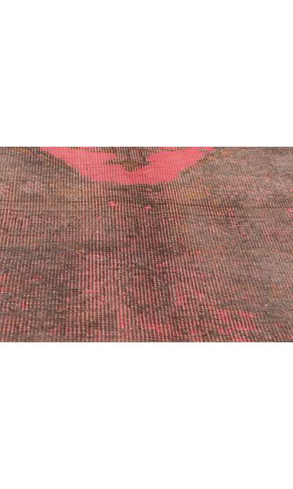 9 x 12 Vintage Turkish Hot Pink Overdyed Rug 60767