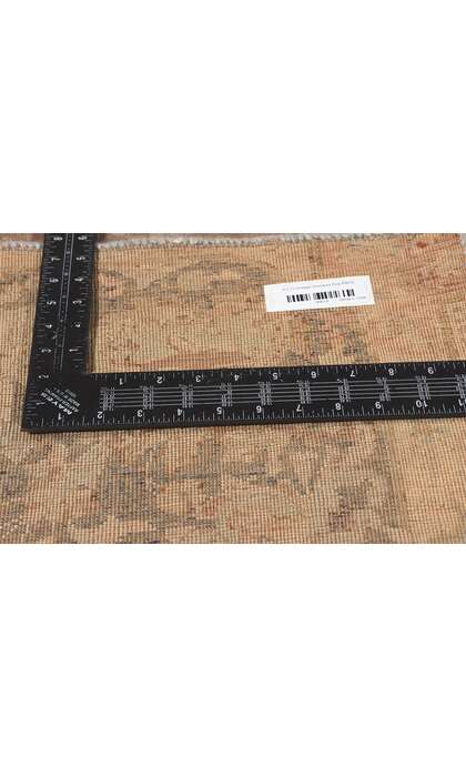 9 x 14 Vintage Turkish Neutral Overdyed Rug 60619