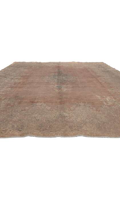 9 x 14 Vintage Turkish Neutral Overdyed Rug 60619