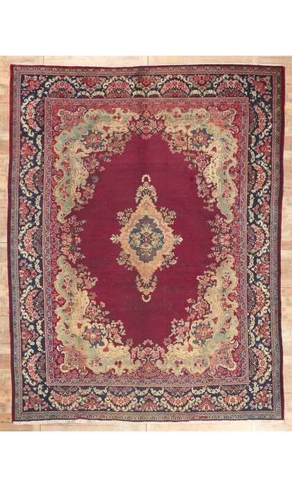 10 x 14 Vintage Persian Mahal Rug 73804