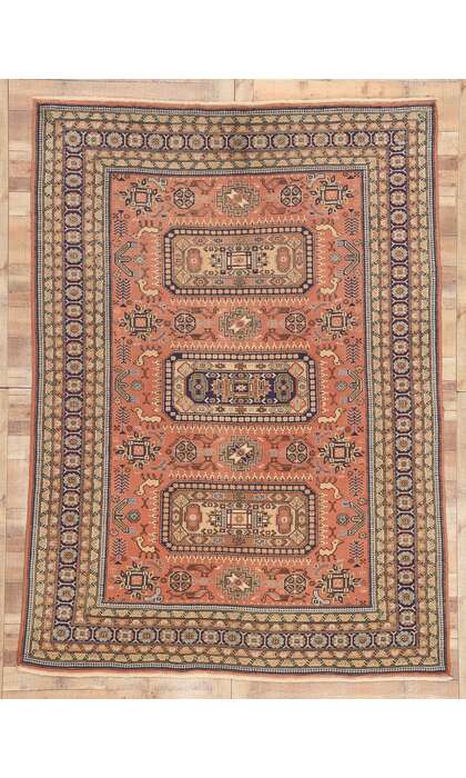 7 x 10 Vintage Persian Ardabil Rug 74930