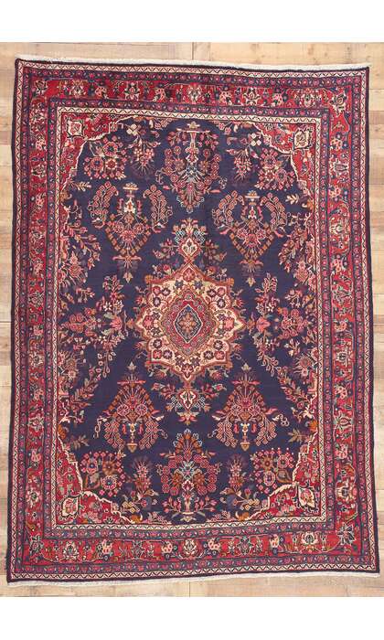 7 x 10 Vintage Persian Mehraban Rug 76024