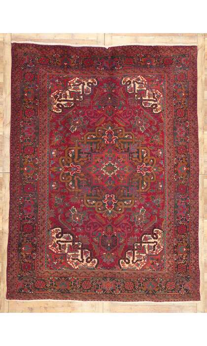 8 x 11 Vintage Persian Heriz Rug 76234