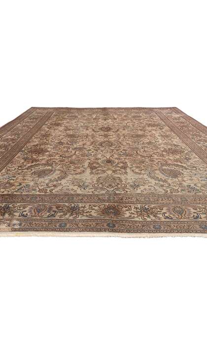8 x 12 Vintage Persian Tabriz Rug Earth-Tone Colors 76734