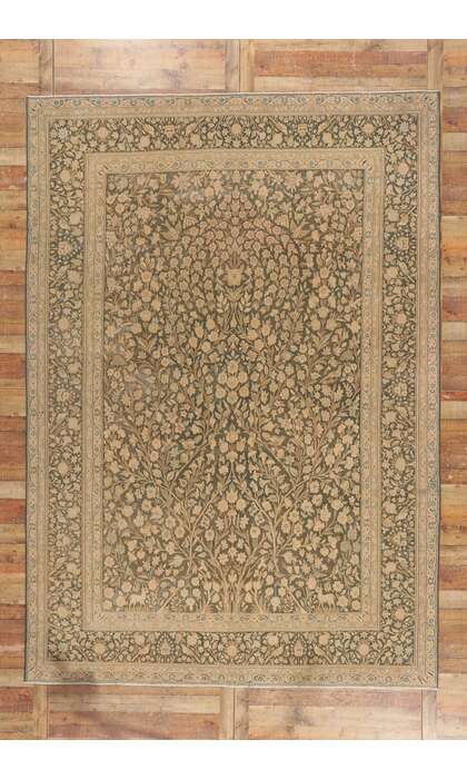 9 x 13 Vintage Persian Tabriz Rug 53731