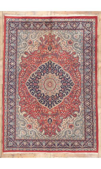8 x 11 Vintage Indian Tabriz Rug 74404