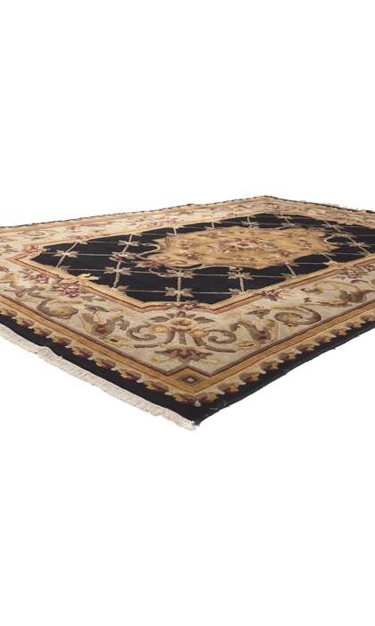 6 x 9 Vintage Tibetan Rug Nepalese Savonnerie 78648