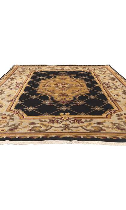 6 x 9 Vintage Tibetan Rug Nepalese Savonnerie 78648