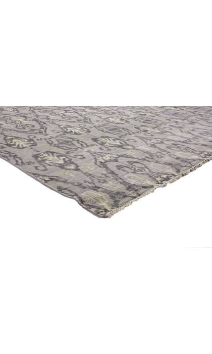 10 x 14 Transitional Gray Ikat Rug 30262