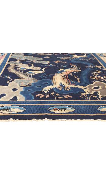 6 x 12 Antique Blue Chinese Baotou Pictorial Rug 77215