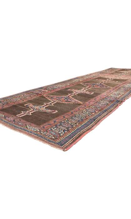 4 x 13 Antique Brown Persian Sarab Rug 61262