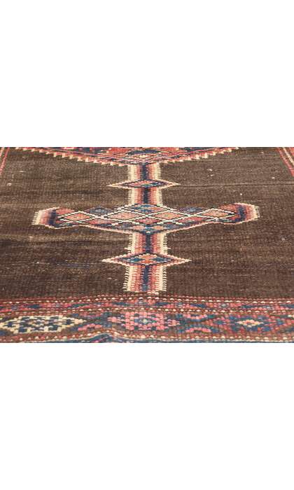 4 x 13 Antique Brown Persian Sarab Rug 61262