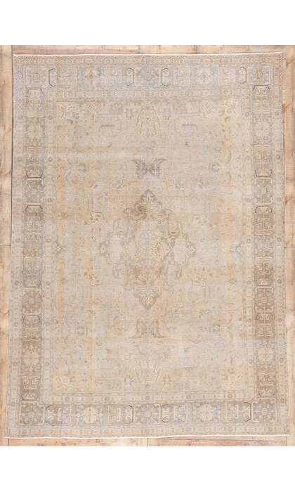 8 x 11 Antique Persian Tabriz Rug 61261