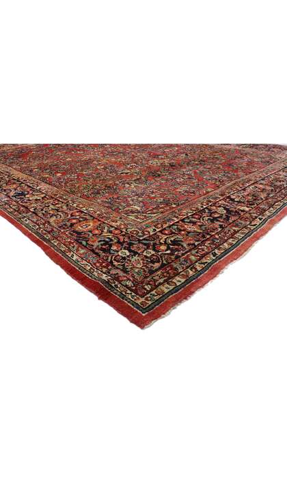 10 x 13 Antique Persian Sarouk Rug 76865