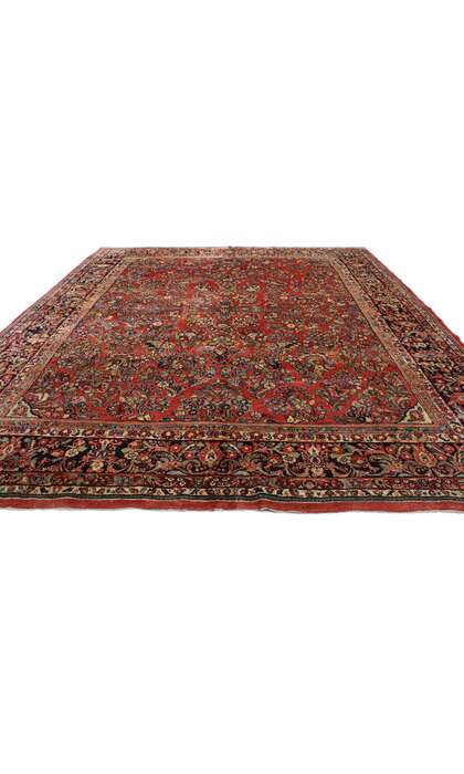 10 x 13 Antique Persian Sarouk Rug 76865