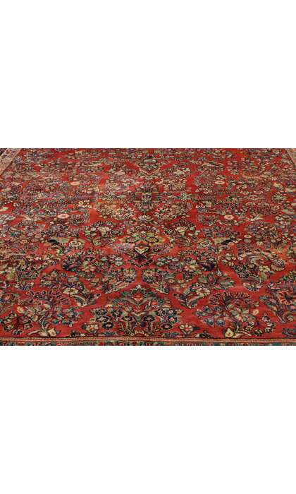 10 x 13 Antique Persian Sarouk Rug 76865