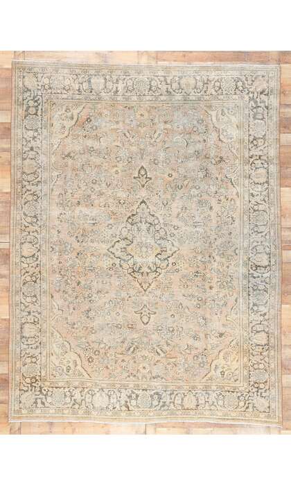 9 x 12 Antique-Worn Persian Mahal Rug 61268