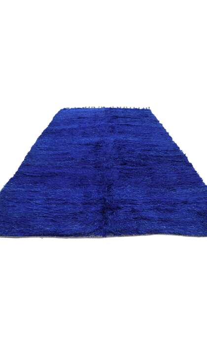 6 x 10 Vintage Blue Beni Mrirt Moroccan Rug 21305