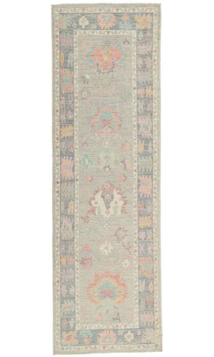 3 x 10 Colorful Oushak Runner 80865
