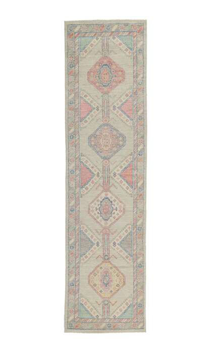 3 x 10 Colorful Oushak Runner 80839