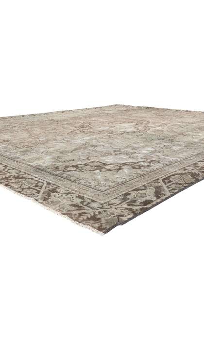 10 x 12 Antique-Worn Distressed Persian Mahal Rug 60666