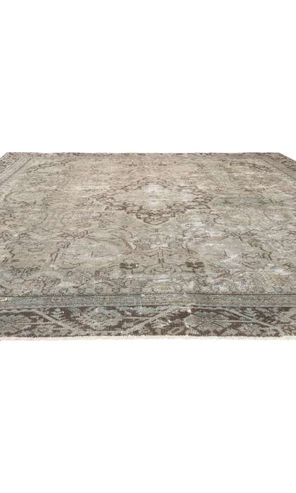 10 x 12 Antique-Worn Distressed Persian Mahal Rug 60666