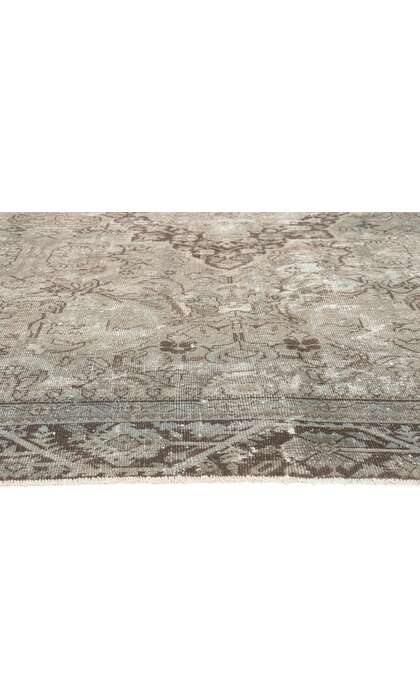 10 x 12 Antique-Worn Distressed Persian Mahal Rug 60666