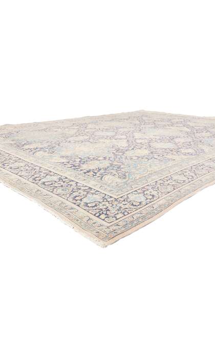 9 x 13 Antique Blue Persian Kerman Rug 53631
