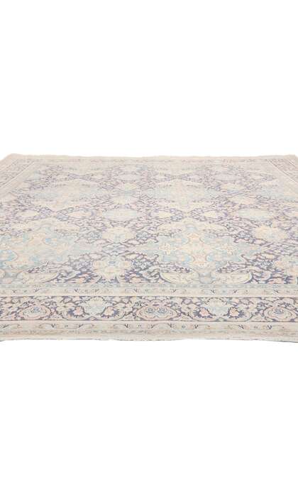 9 x 13 Antique Blue Persian Kerman Rug 53631