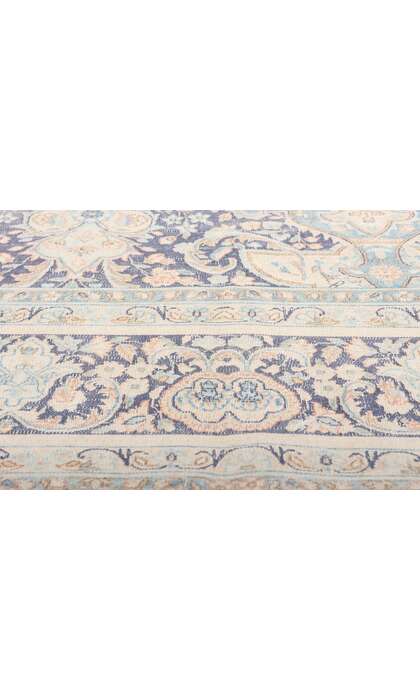 9 x 13 Antique Blue Persian Kerman Rug 53631