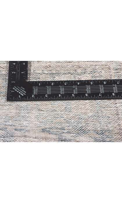 3 x 4 Antique-Worn Blue Persian Hamadan Rug 61276