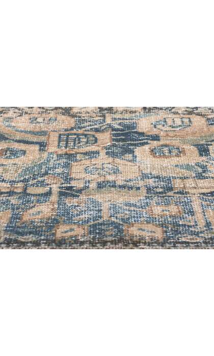 3 x 4 Antique-Worn Blue Persian Hamadan Rug 61276