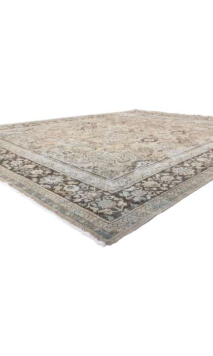 9 x 13 Muted Antique-Worn Persian Mahal Rug 61278