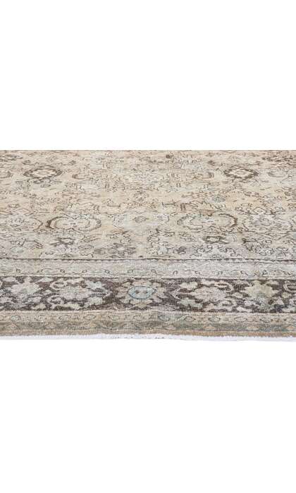 9 x 13 Muted Antique-Worn Persian Mahal Rug 61278