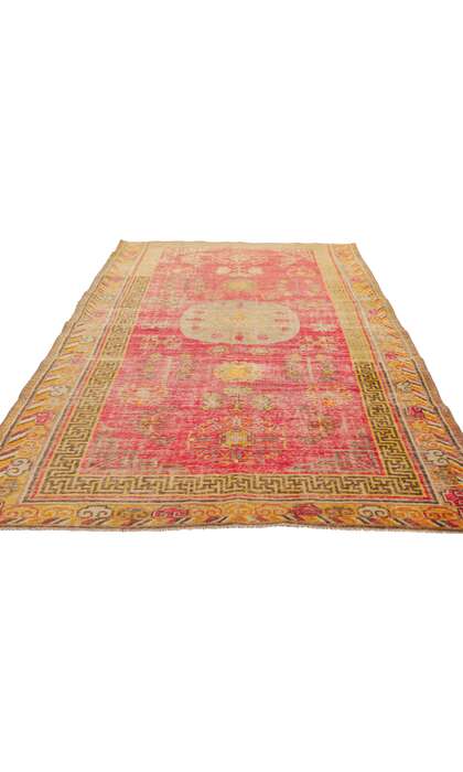 5 x 9 Worn-In Vintage Khotan Turkish Rug 53710