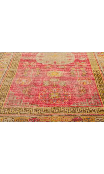5 x 9 Worn-In Vintage Khotan Turkish Rug 53710