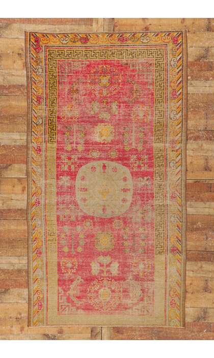 5 x 9 Worn-In Vintage Khotan Turkish Rug 53710