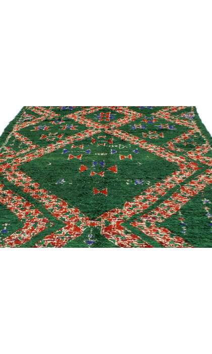 6 x 11 Vintage Green Beni MGuild Moroccan Rug 20322