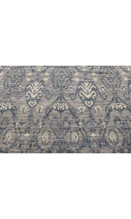 9 x 12 Transitional Gray Ikat Rug 30268