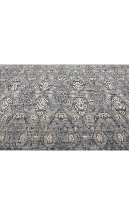 9 x 12 Transitional Gray Ikat Rug 30268