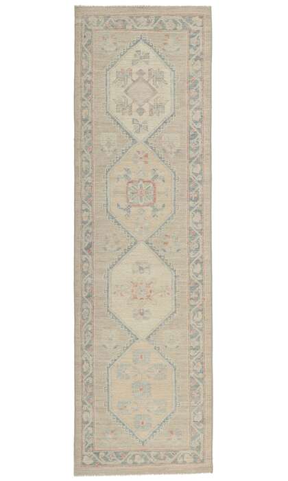 3 x 10 Modern Oushak Rug Runner 80872