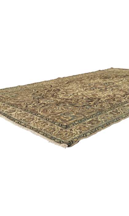 5 x 9 Antique Earthy Brown Persian Bakhtiari Rug 53741