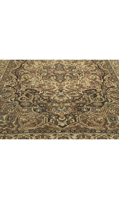 5 x 9 Antique Earthy Brown Persian Bakhtiari Rug 53741